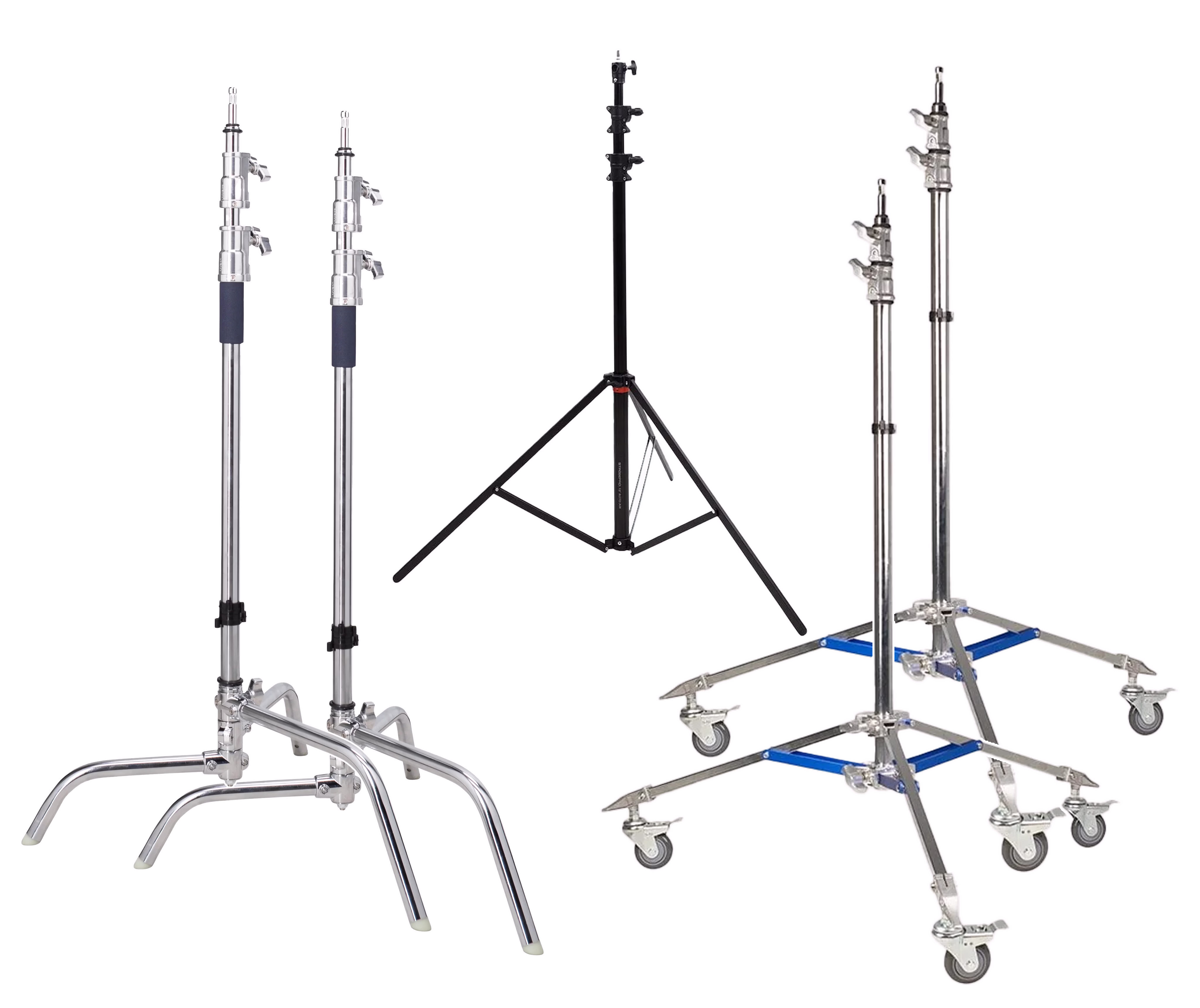 Various Strobepro Studio Stands and C-Stands