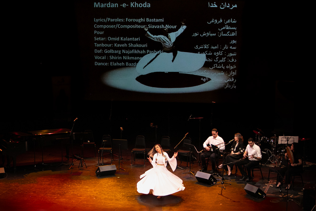A persian dancer performs a traditional dance during Yalda Night in Ottawa.