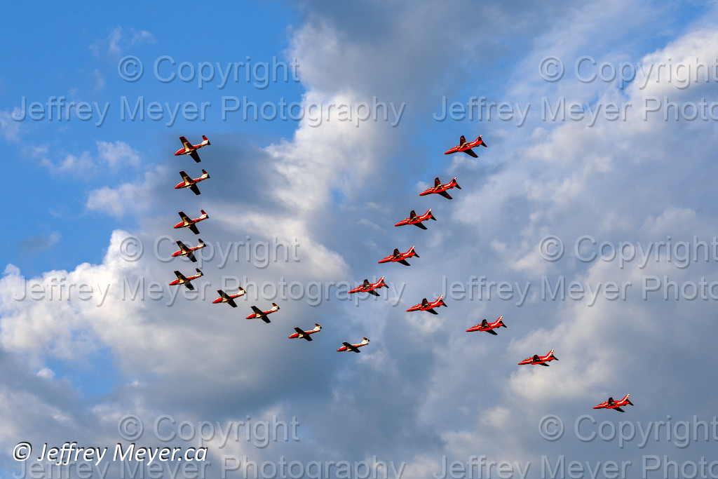 RCAF and RAF Flypast |  The Snowbirds & Red Arrows  