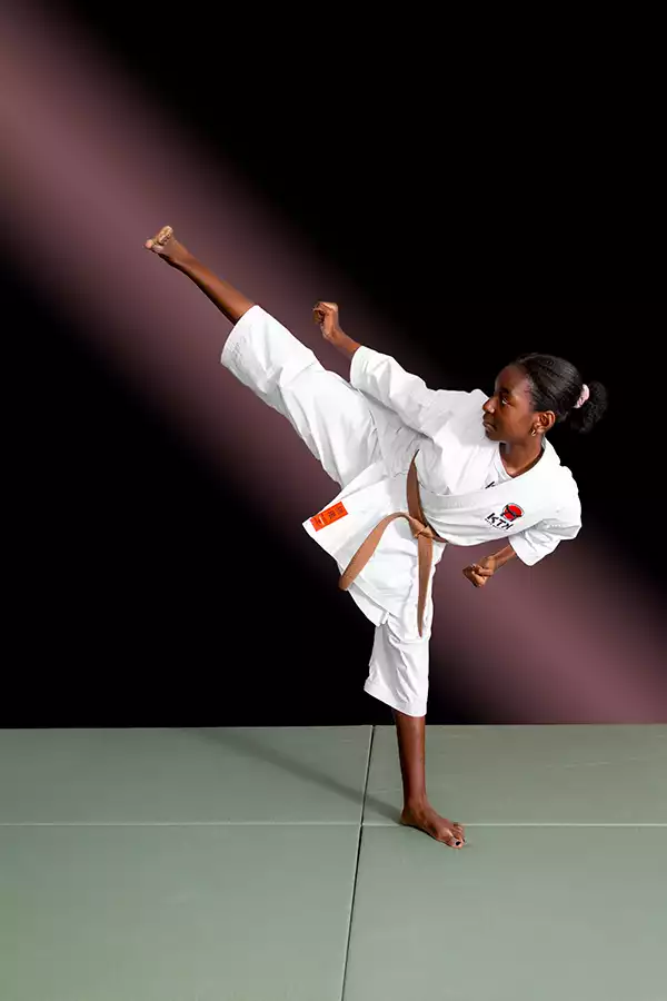 KTK Martial Arts student performing a brown belt kata.  Sport photography by Jeffrey Meyer